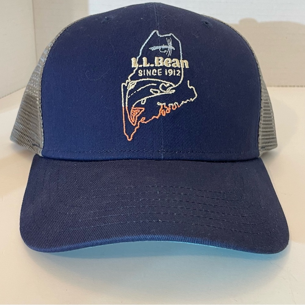 NWOT L.L.Bean Mesh Back Adjustable Snap Baseball Trucker Cap Hat Unisex Adult